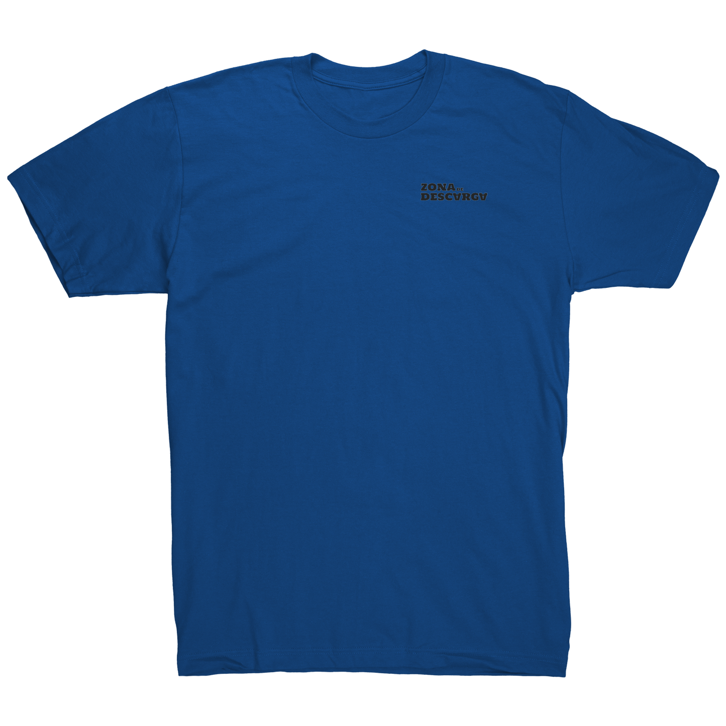 Franela_Zona_de_Descarga_Royal_Blue_Mockup.png