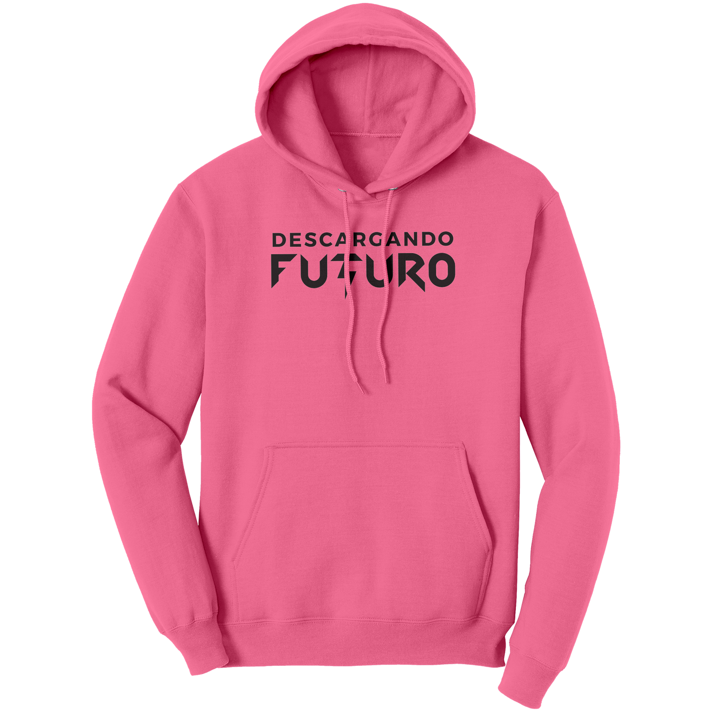 Hoodie_-_Descargando_Futuro_Neon_Pink_Front_Mockup.png