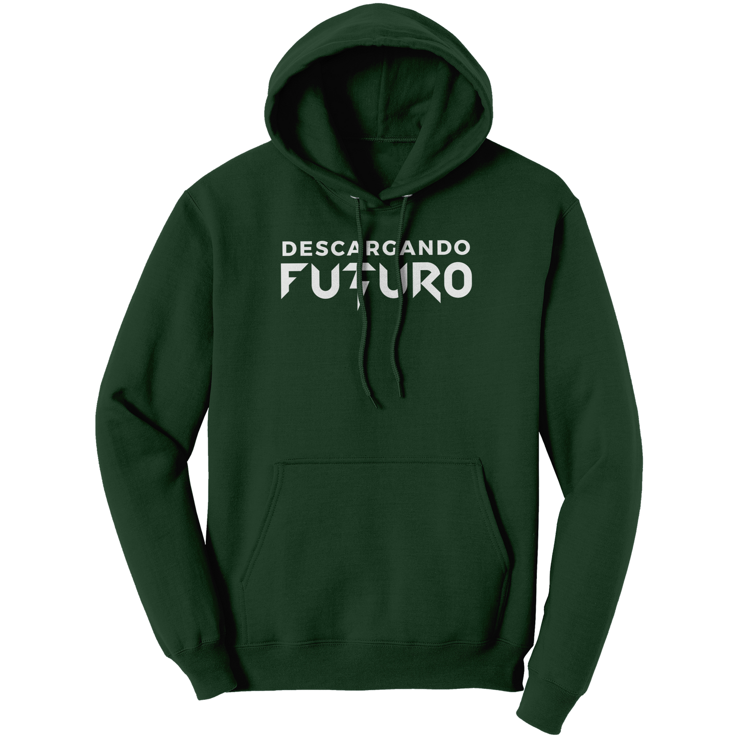 Hoodie_-_Descargando_Futuro_Dark_Green_Front_Mockup.png