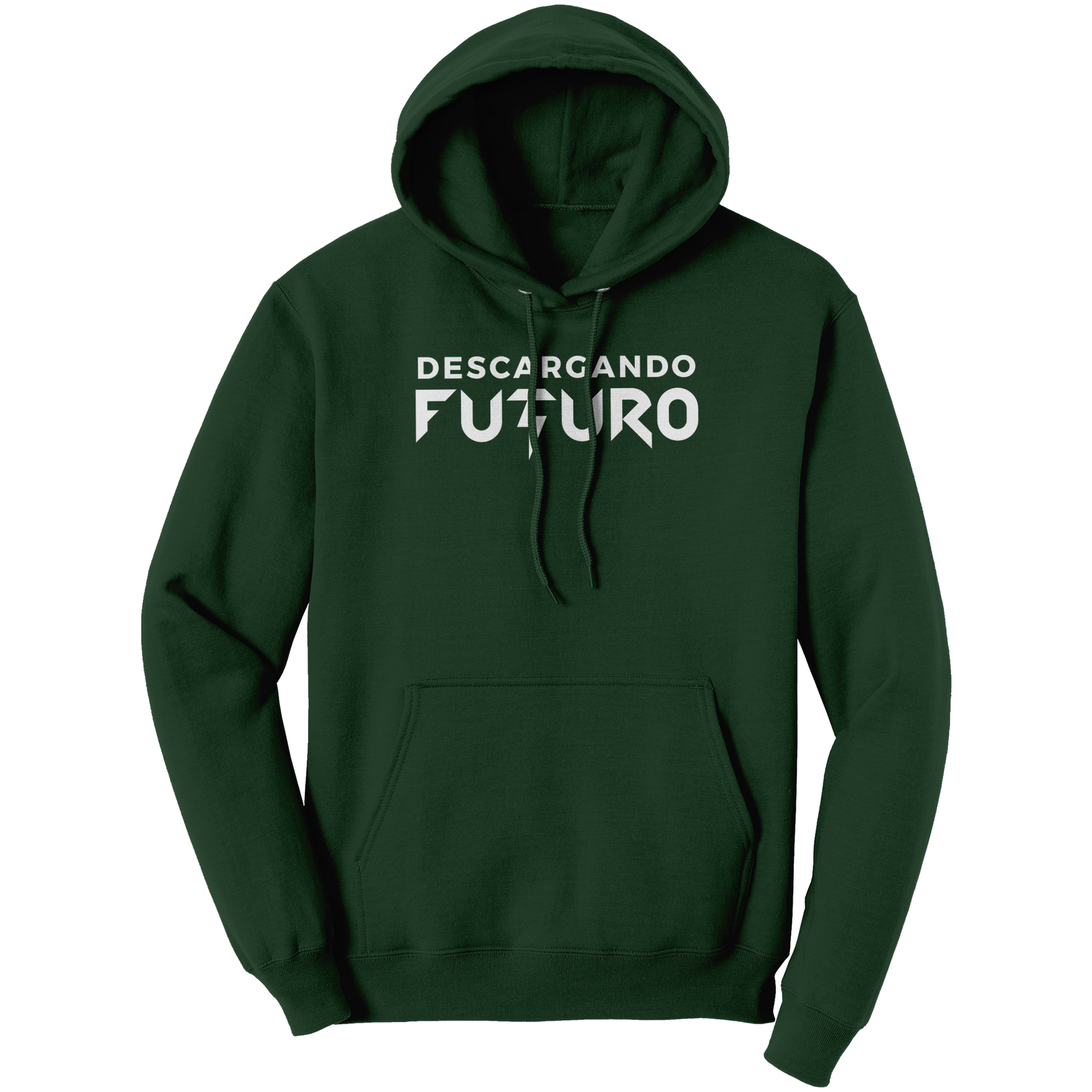 Hoodie_-_Descargando_Futuro_Dark_Green_Front_Mockup.png